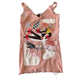 Top Jean Paul Gaultier Soleil Rose Patchwork Polyamide Rose