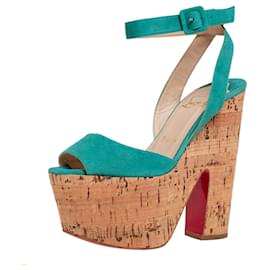 Christian Louboutin-Sandals-Turquoise