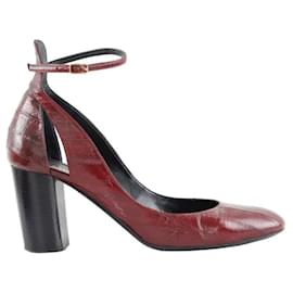 Michel Vivien-Leather heels-Dark red