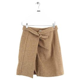 Valentine Gauthier Brown wool mini skirt Brown