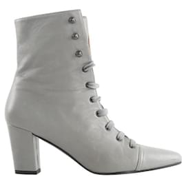 Michel Vivien-Leather boots-Grey