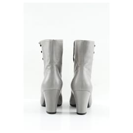 Michel Vivien-Leather boots-Grey