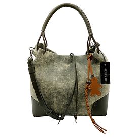 Henry Béguelin Bolsa Daria M em couro verde militar Henry Beguelin Verde