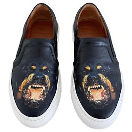 Baskets slip on Givenchy Rottweiler en cuir noir Noir Multicolore