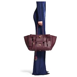 Balenciaga-SAC À MAIN BEL AIR MEDIA POUR FEMMES EN BORDEAUX FONCÉ-Bordeaux