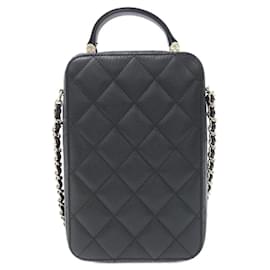 Chanel-Chanel Black Grained Calfskin Shoulder Bag-Black