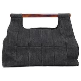 Chanel-Chanel Denim Handbag-Brown,Black