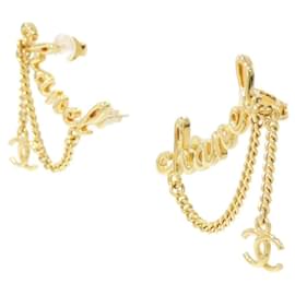 Chanel-Chanel Gold Stud Earrings-Golden