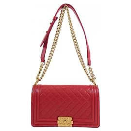 Chanel-Chanel Boy Line 67086 Shoulder Bag-Red