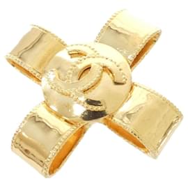 Chanel-Chanel Gold Brooch-Golden