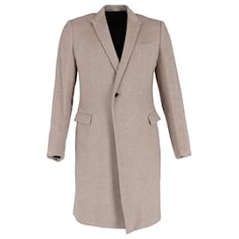 Dior-Manteau simple boutonnage en cachemire marron Dior-Marron,Rouge