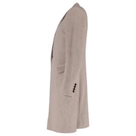 Dior-Manteau simple boutonnage en cachemire marron Dior-Marron,Rouge