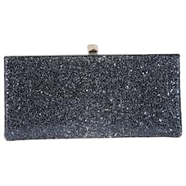 Jimmy Choo- Jimmy Choo Evening Clutch Bag in Blue Glitter-Blue