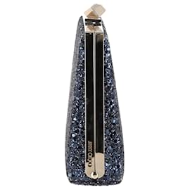Jimmy Choo- Jimmy Choo Evening Clutch Bag in Blue Glitter-Blue
