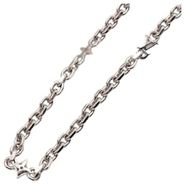 Louis Vuitton-Collier en acier inoxydable LV Cable Louis Vuitton M02223-Argenté,Métallisé