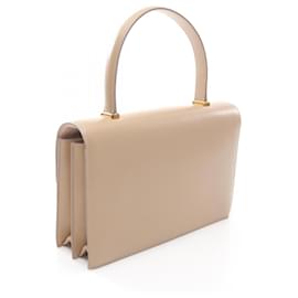 Hermès-Sac à main Hermes Box Calf Piano 〇M Stamp (1983)-Marron,Beige