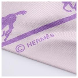 Hermès-Hermes Silk Le ALLURE Scarf-Purple