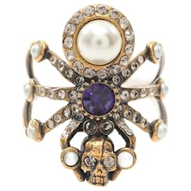 Alexander Mcqueen-Alexander McQueen Spider Ring Jewelry-Golden,Metallic