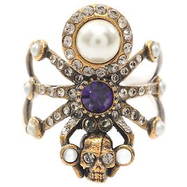 Schmuck Spinnenring Alexander McQueen Golden Metallisch