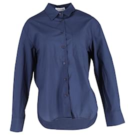 Autre Marque-The Frankie Shop Lui Shirt in Navy Blue Organic Cotton-Blue,Navy blue