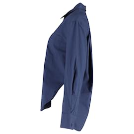 Autre Marque-The Frankie Shop Lui Shirt in Navy Blue Organic Cotton-Blue,Navy blue