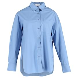Autre Marque- The Frankie Shop Lui Oversized Shirt in Blue Cotton-Blue,Light blue