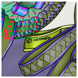 Hermès-Hermes Silk LES RUBANS DU CHEVAL Scarf-Pink