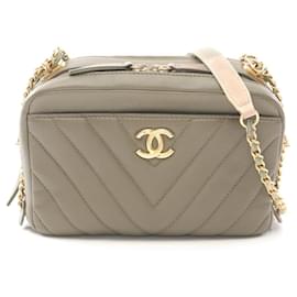 Chanel-Chanel Lambskin Chevron V Stitch Shoulder Bag 25301988-Green