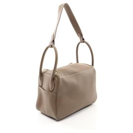 Hermès-Sac à bandoulière 2 en 1 Hermes Taurillon Clemence Lindy 26 KGT161TM-Métallisé,Bronze
