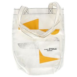 Étoile Isabel Marant Printed Tote in White Canvas White