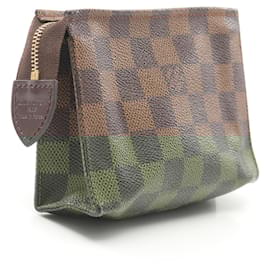 Louis Vuitton-Pochette de toilette Louis Vuitton Damier Ebene N47548-Marron