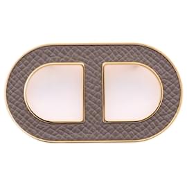 Hermès-Hermes Chaine d'Ancre Brooch 2104102380874-Brown