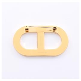 Hermès-Hermes Chaine d'Ancre Brooch 2104102380874-Brown