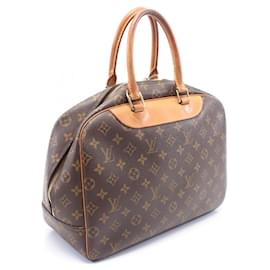 Louis Vuitton-Louis Vuitton Monogram Deauville Handbag M47270-Brown