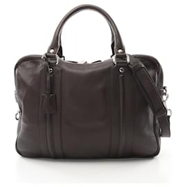 Gucci-Bolsa de negócios em couro marrom Gucci 2101218674651-Marrom