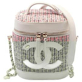 Chanel-Chanel Fabric Leather Coco Mark Handbag AS0323-Multiple colors