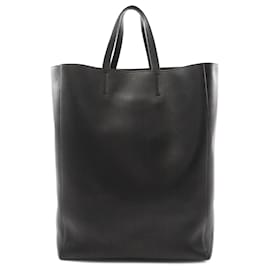 Céline-Sac cabas vertical large en cuir Celine-Noir