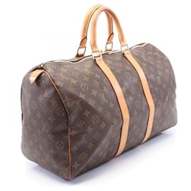 Louis Vuitton-Louis Vuitton Monogram Keepall 45 Boston Bag Brown M41428-Brown