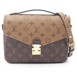 Louis Vuitton-Louis Vuitton Monogram Reverse Pochette Metis Handbag M44876-Brown