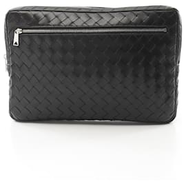 Bottega Veneta-Pochette en cuir Intrecciato Bottega Veneta 775552-Noir