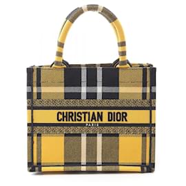 Christian Dior-Dior Canvas BOOK TOTE Tote Bag 50-MA-0232-Yellow