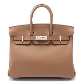 Hermès-Sac à main Hermes Swift Birkin 25 Marron WSA185TK Tampon W (2024)-Marron