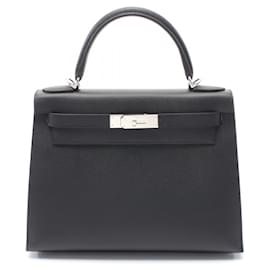 Hermès-Sac à main Hermes Epsom Kelly 28 Noir KST158DX-Noir