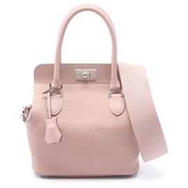 Hermès-Sac à main Toolbox 20 Touch en Taurillon Clemence Hermes 069448CK Stamp X (2016)-Rose