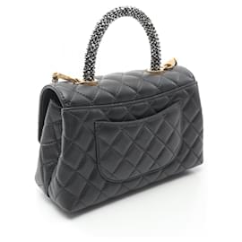 Chanel-Chanel Lambskin Coco Handle Flap Bag A92990-Black