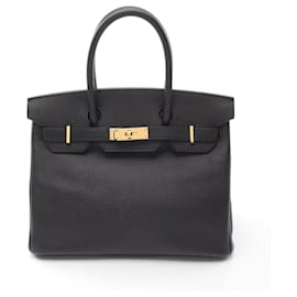 Hermès-Sac à main Birkin 30 en veau Epsom Hermes noir tampon Y (2020)-Noir