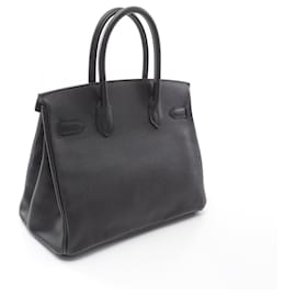 Hermès-Sac à main Birkin 30 en veau Epsom Hermes noir tampon Y (2020)-Noir