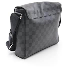 Louis Vuitton-Louis Vuitton Damier Graphite District PM NM Shoulder Bag N41028-Black