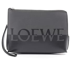 Loewe-Pochette 2 en 1 L-Zip en cuir Loewe Signature 2101218837209-Noir