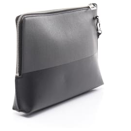 Loewe-Pochette 2 en 1 L-Zip en cuir Loewe Signature 2101218837209-Noir